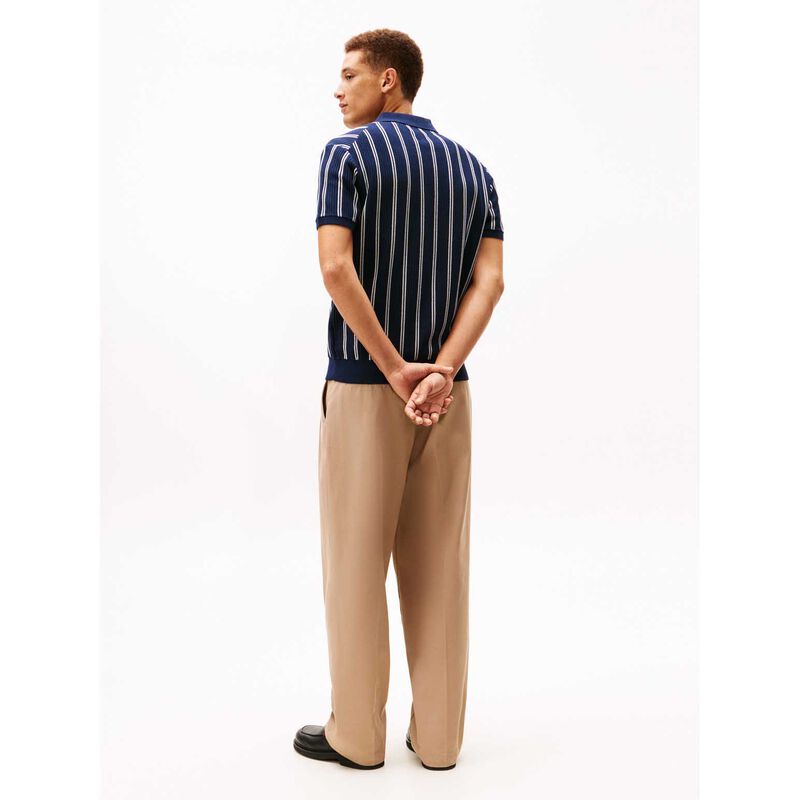 Tommy Hilfiger Knitted Vertical Stripe S/S Polo image number 1
